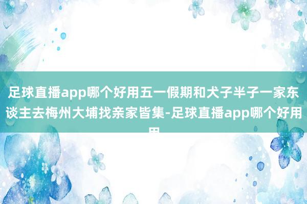 足球直播app哪个好用五一假期和犬子半子一家东谈主去梅州大埔找亲家皆集-足球直播app哪个好用