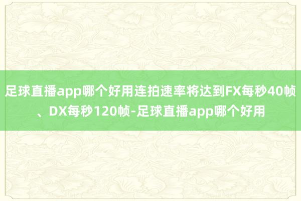 足球直播app哪个好用连拍速率将达到FX每秒40帧、DX每秒120帧-足球直播app哪个好用