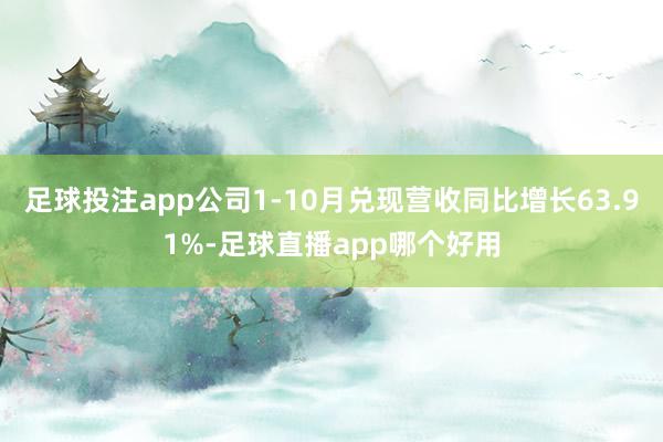 足球投注app公司1-10月兑现营收同比增长63.91%-足球直播app哪个好用