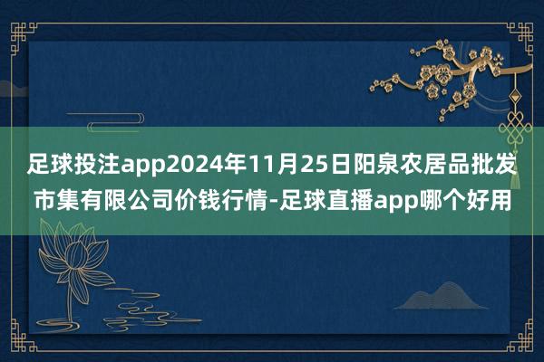 足球投注app2024年11月25日阳泉农居品批发市集有限公司价钱行情-足球直播app哪个好用