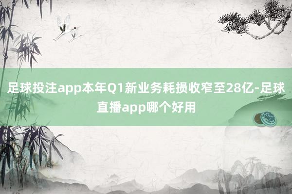 足球投注app本年Q1新业务耗损收窄至28亿-足球直播app哪个好用