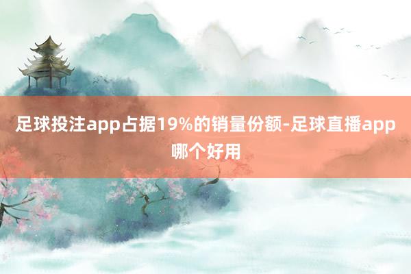 足球投注app占据19%的销量份额-足球直播app哪个好用