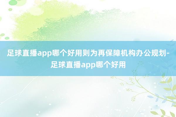 足球直播app哪个好用则为再保障机构办公规划-足球直播app哪个好用