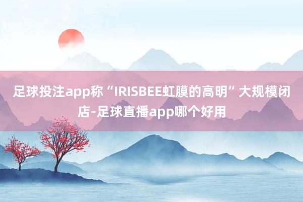 足球投注app称“IRISBEE虹膜的高明”大规模闭店-足球直播app哪个好用