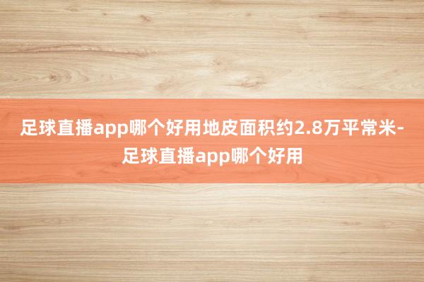 足球直播app哪个好用地皮面积约2.8万平常米-足球直播app哪个好用