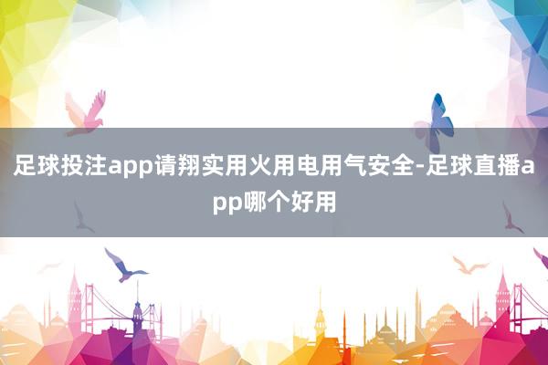 足球投注app请翔实用火用电用气安全-足球直播app哪个好用