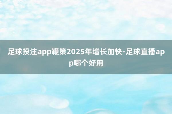 足球投注app鞭策2025年增长加快-足球直播app哪个好用