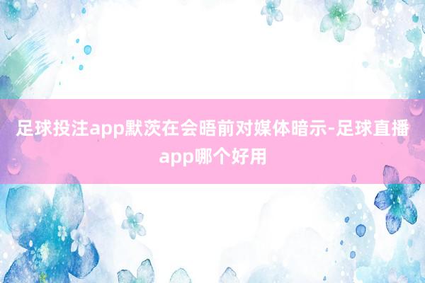 足球投注app　　默茨在会晤前对媒体暗示-足球直播app哪个好用