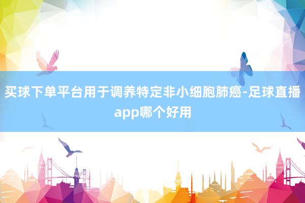 买球下单平台用于调养特定非小细胞肺癌-足球直播app哪个好用