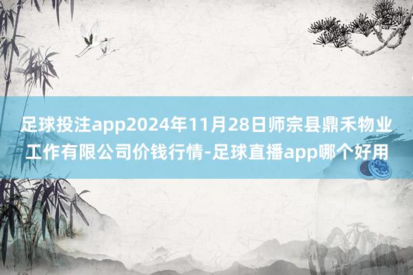 足球投注app2024年11月28日师宗县鼎禾物业工作有限公司价钱行情-足球直播app哪个好用