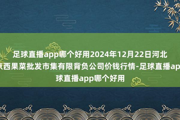 足球直播app哪个好用2024年12月22日河北省怀来县京西果菜批发市集有限背负公司价钱行情-足球直播app哪个好用