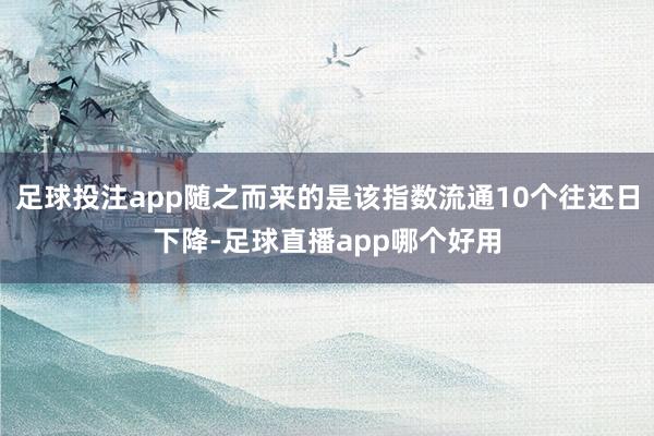 足球投注app随之而来的是该指数流通10个往还日下降-足球直播app哪个好用