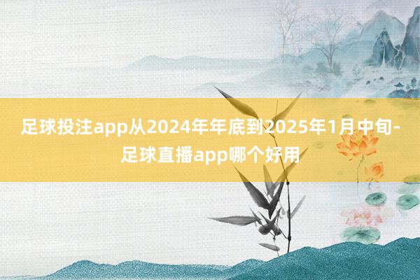 足球投注app从2024年年底到2025年1月中旬-足球直播app哪个好用
