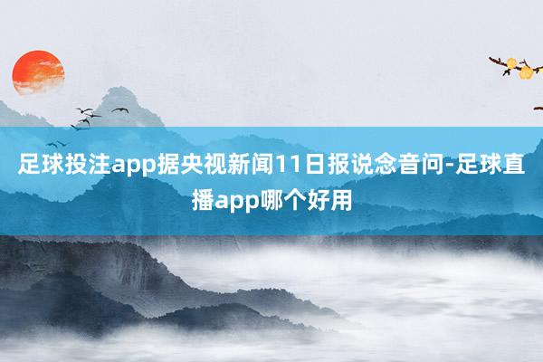 足球投注app据央视新闻11日报说念音问-足球直播app哪个好用