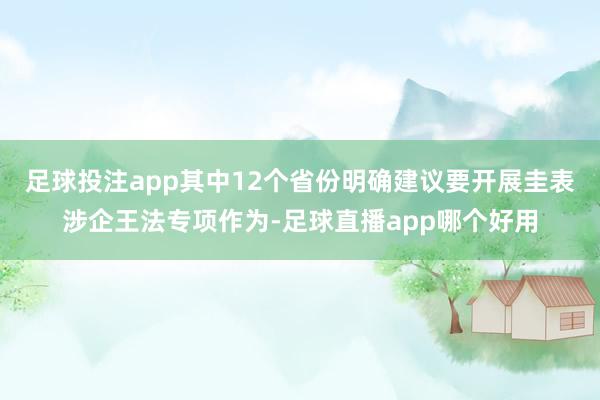 足球投注app其中12个省份明确建议要开展圭表涉企王法专项作为-足球直播app哪个好用