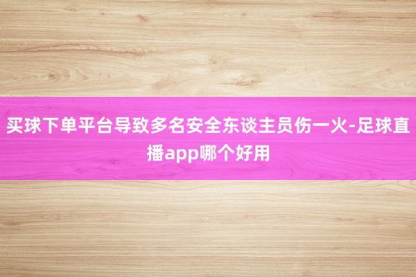 买球下单平台导致多名安全东谈主员伤一火-足球直播app哪个好用