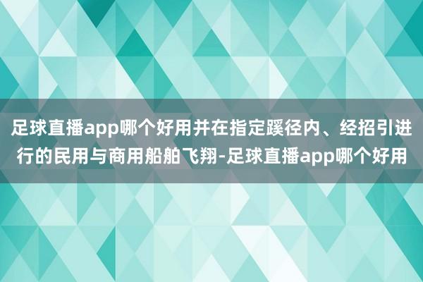 足球直播app哪个好用并在指定蹊径内、经招引进行的民用与商用船舶飞翔-足球直播app哪个好用