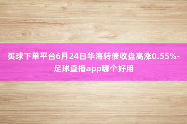 买球下单平台6月24日华海转债收盘高涨0.55%-足球直播app哪个好用