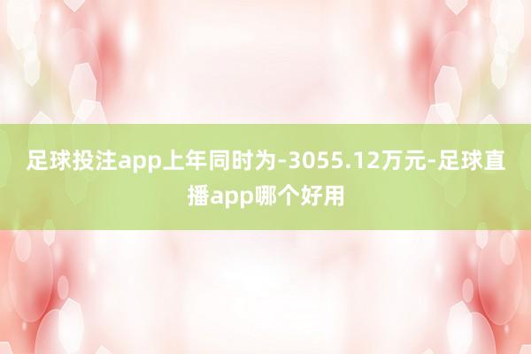 足球投注app上年同时为-3055.12万元-足球直播app哪个好用