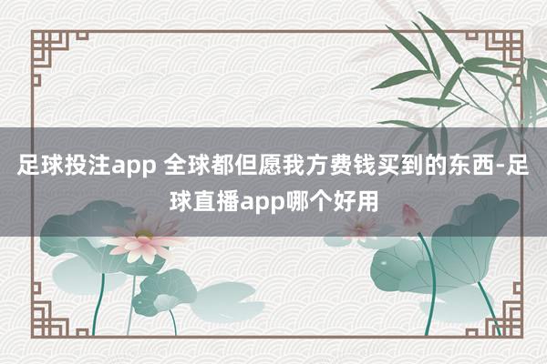足球投注app 全球都但愿我方费钱买到的东西-足球直播app哪个好用
