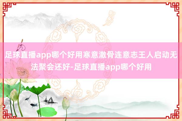 足球直播app哪个好用寒意澈骨连意志王人启动无法聚会还好-足球直播app哪个好用